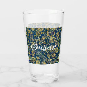 Goldene blaue Eleganz Glas