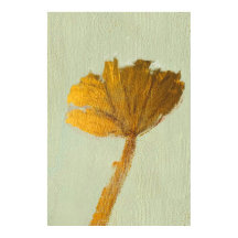 Goldene Blume auf Leinwand