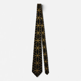 Goldene Blume des Lebens Sacred Geometry Neck Tie Krawatte