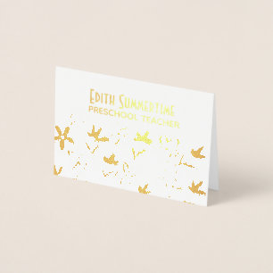 Goldene Blume Folienkarte