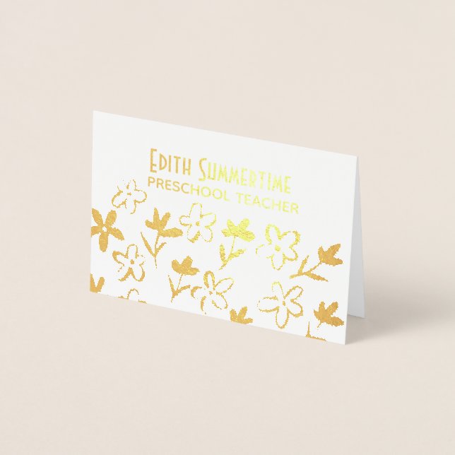 Goldene Blume Folienkarte (Vorderseite)
