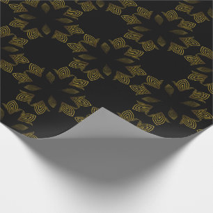 Goldene Blume Geschenkpapier