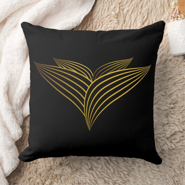 Goldene Blume Kissen (Decke)