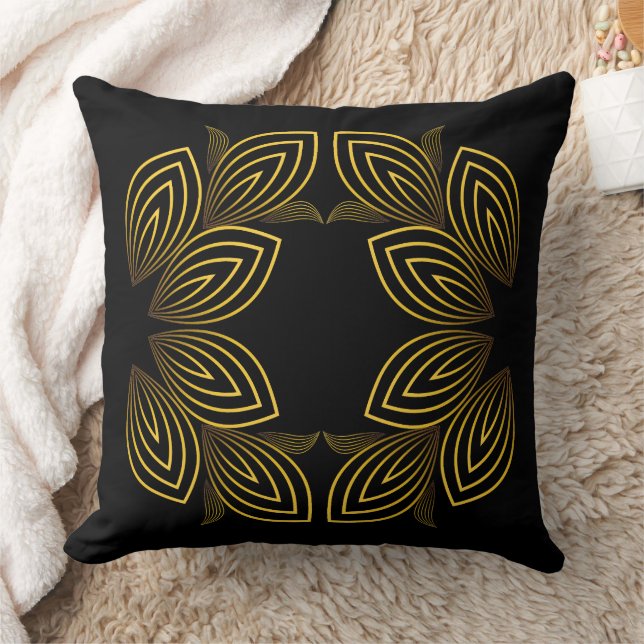 Goldene Blume Kissen (Decke)