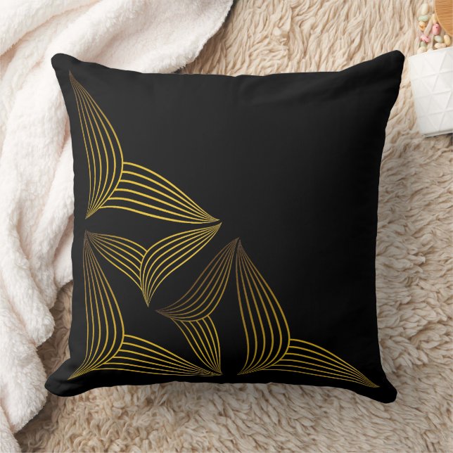 Goldene Blume Kissen (Decke)