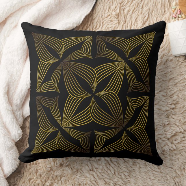 Goldene Blume Kissen (Decke)