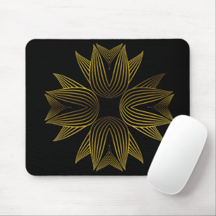 Goldene Blume Mousepad