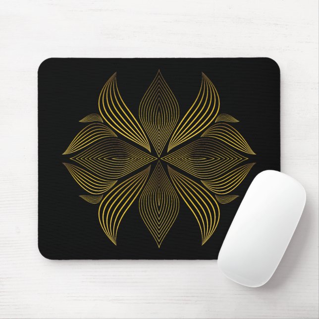 Goldene Blume Mousepad (Mit Mouse)