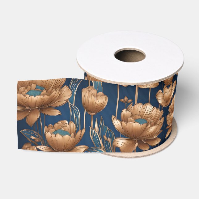 Goldene Blume Ripsband (Spule)