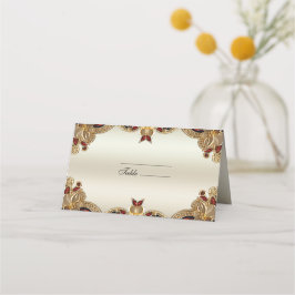 Goldene Blume Roter Gemstone Splendor Platzkarte