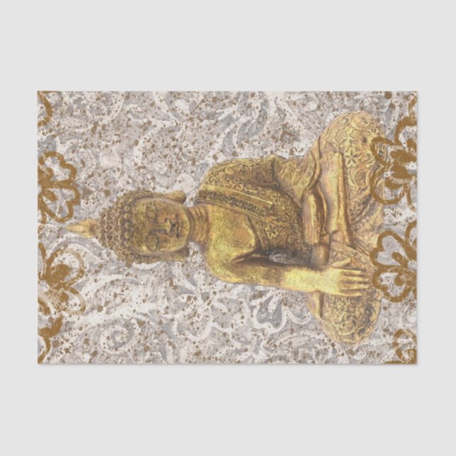 Goldene Blume Seidenpapier (Vorderseite)