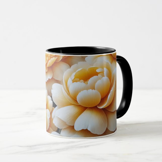 Goldene Blume Tasse (VorderseiteRechts)