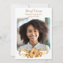 Goldene Blume Uni-Abschluß Einladung