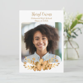 Goldene Blume Uni-Abschluß Einladung