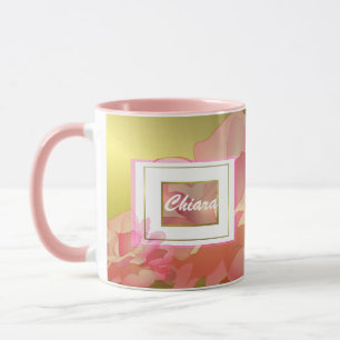 Goldene Blumen-KAFFEE-TASSE, FÜR FRAUEN Tasse