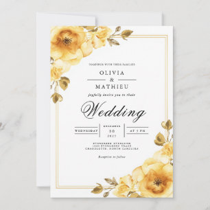 Goldene Blumenhochzeit Einladung