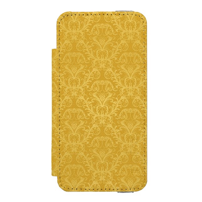Goldene Blumenluxustapete Incipio iPhone Geldbeutel-Hülle (Folio Vorderseite)