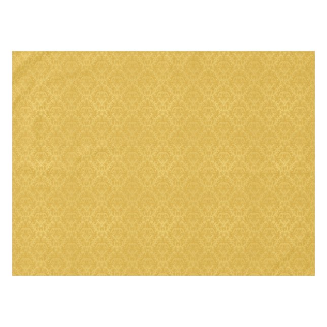 Goldene Blumenluxustapete Tischdecke (Vorderseite (Horizontal))