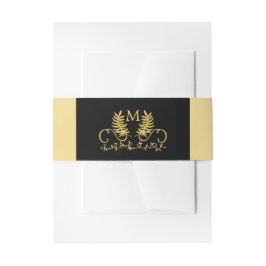 Goldene Blumenverkleidung Einladungsbanderole