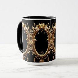 Goldene Blumenverzierte Rahmen-Tasse Tasse