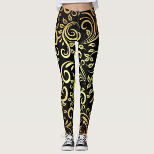 goldene Blüte Leggings