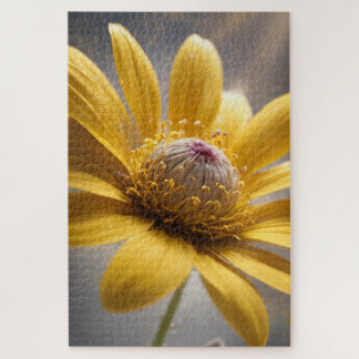 Goldene Blüte – Makrofotografie Kunst einer gelben