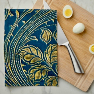 Goldene Blüten Eleganz Küchentücher