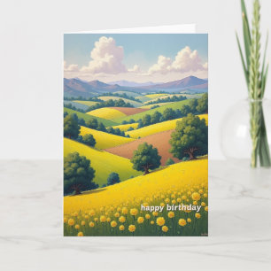 Goldene Blüten-Geburtstagskarte Karte