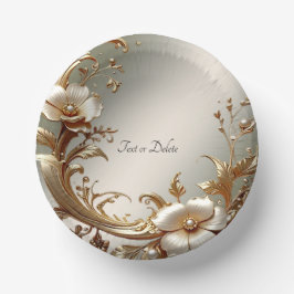 Goldene Blüten Pappteller