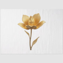 Goldene Blüten Seidenpapier