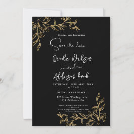 Goldene Blütenblütenhochzeit Einladung