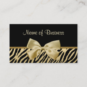 Goldene Bogen Zebra Boutique Visitenkarte