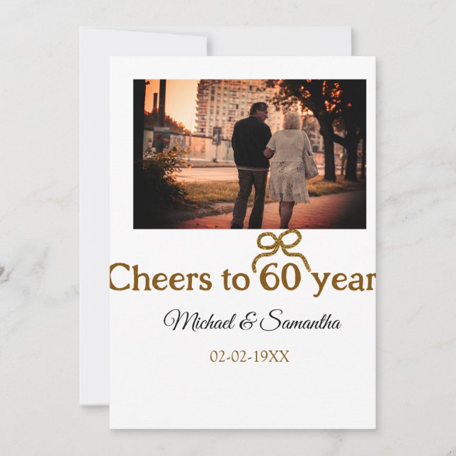 Goldene Bogen zum 60-jährigen Jubiläum Einladung (Vorderseite)