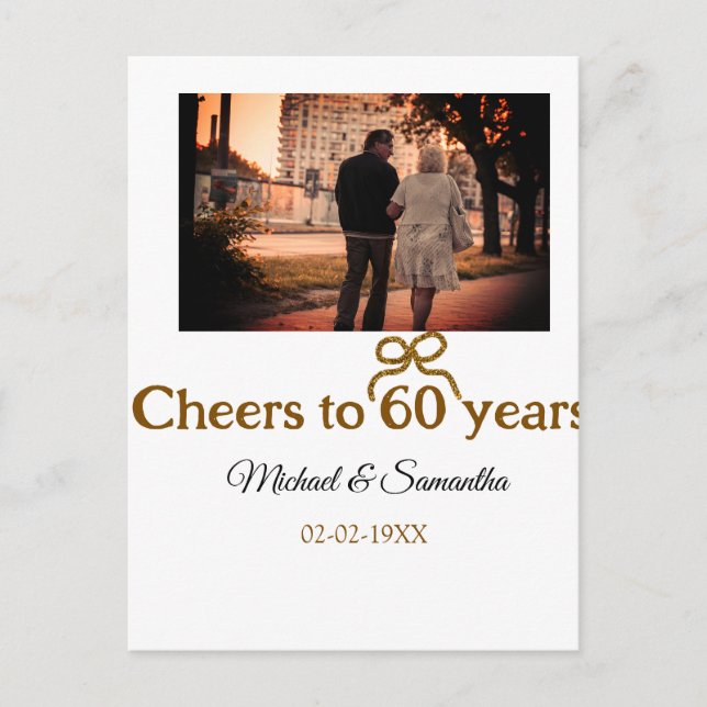 Goldene Bogen zum 60-jährigen Jubiläum Postkarte (Vorderseite)