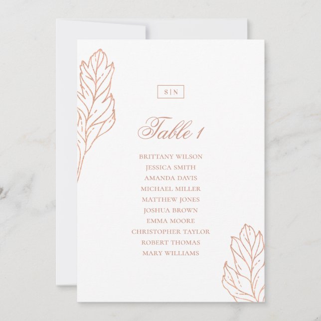 Goldene Botanische Hochzeitssattelkarte Einladung (Vorderseite)