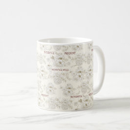 Goldene botanische Line-Art-Muster Kaffeetasse