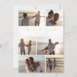 Goldene Branchen Chic Collage 6 Fotos Hochzeit