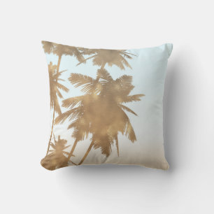 Goldene Bronze Palmen Strand Ombre Palmen Chic Kissen