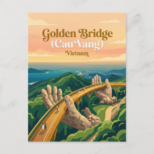 Goldene Brücke (Cau Vang) Vietnam Postkarte