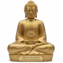 Goldene Buddha-2D-Statuette Flachstatue