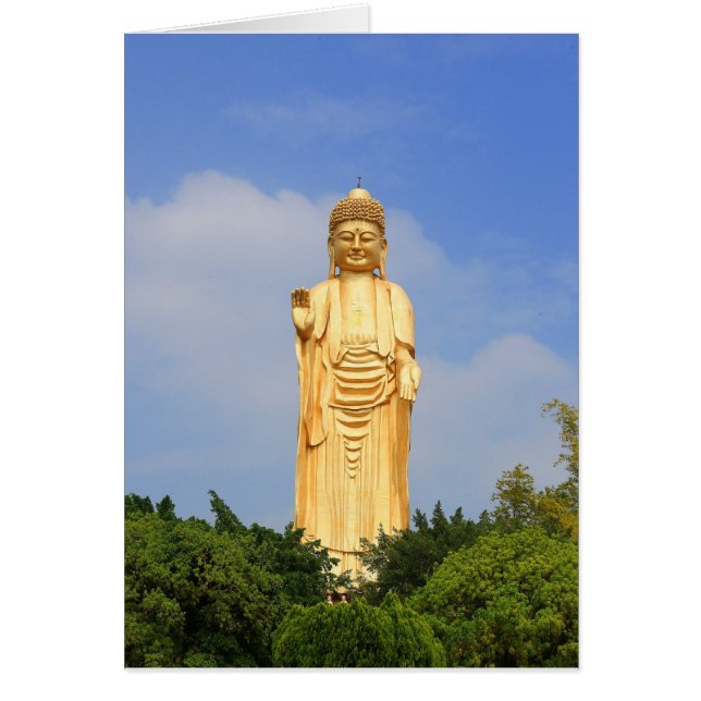 Goldene Buddha-Statue, handgestiegen, Bäume (Vorne)