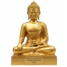 Goldene Buddha-Statue in Bhumisparsha-Mudra