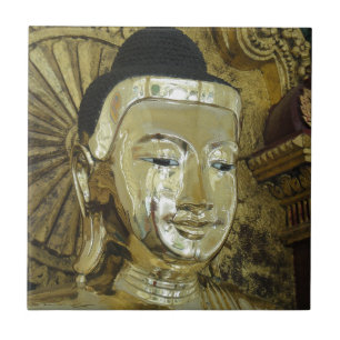 Goldene Buddha-Statue Inspirierende Liebe Fliese