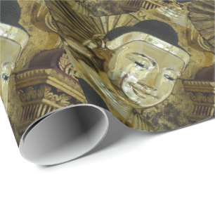 Goldene Buddha-Statue Inspirierende Liebe Geschenkpapier