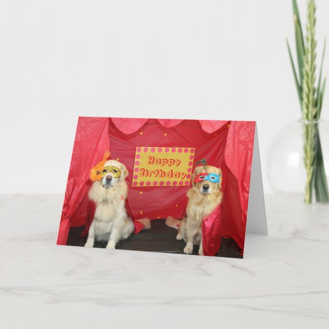Goldene Bühne Geburtstag Karte (Vorderseite)