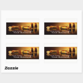 Goldene Cartidges Business Card Rechteckiger Aufkleber