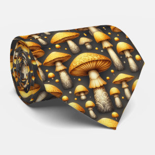Goldene Champignons Krawatte