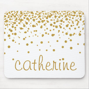 Goldene Confetti Glitzer Goldene Imitate Foil Glit Mousepad