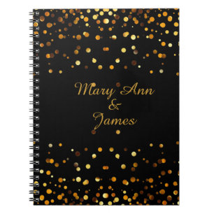 Goldene Confetti Glitzer Imitate Fossilienmuseum Notizblock