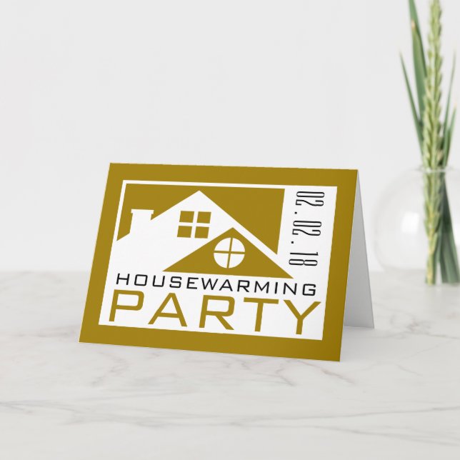 Goldene Dachterrasse, Party Einladung für die Haus (Vorderseite)